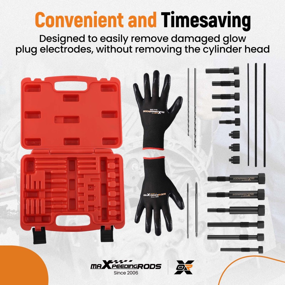 Glow Plug Electrodes Extract Removal Tool Kit M8 X 1.0 - M10 X 1.0 - M10 X 1.25