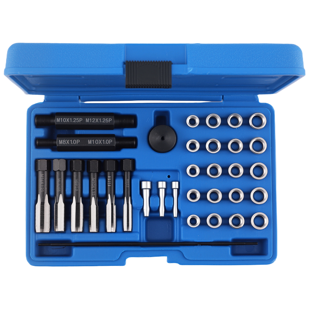 33PCS Glow Plug Thread Repair Tool Kit M12 for Cylinder Head Thread Chaser Set