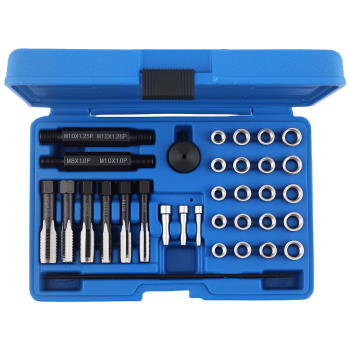 33PCS Glow Plug Thread Repair Tool Kit M12 for Cylinder Head Thread Chaser Set