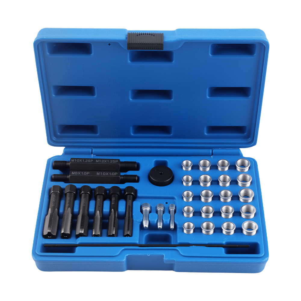 33PCS Glow Plug Thread Repair Tool Kit M12 for Cylinder Head Thread Chaser Set