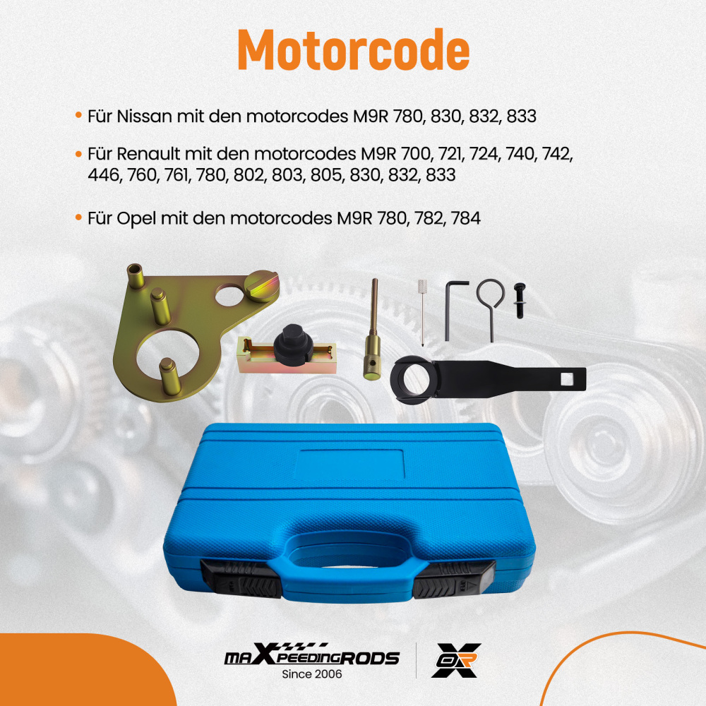Timing Setting Tool Kit compatible for Renault 2.0 DCi M9R Megane Laguna Espace Traffic