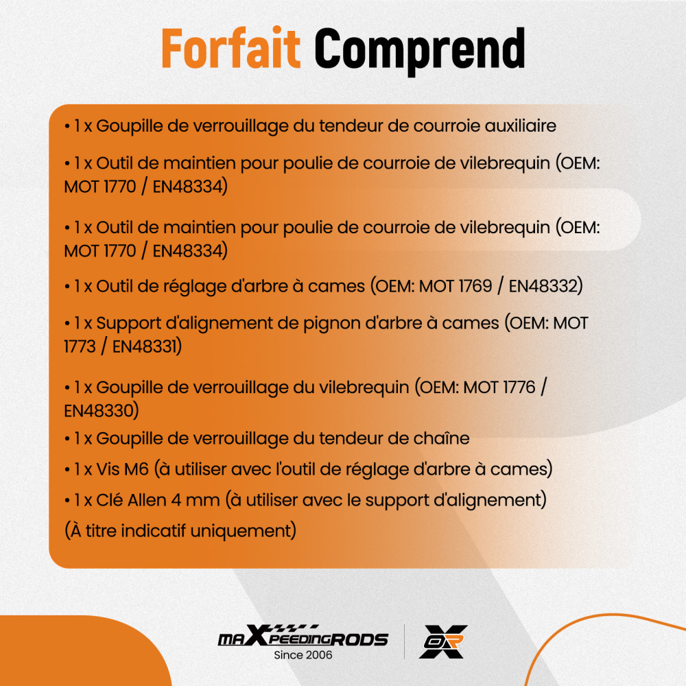 Timing Setting Tool Kit compatible for Renault 2.0 DCi M9R Megane Laguna Espace Traffic