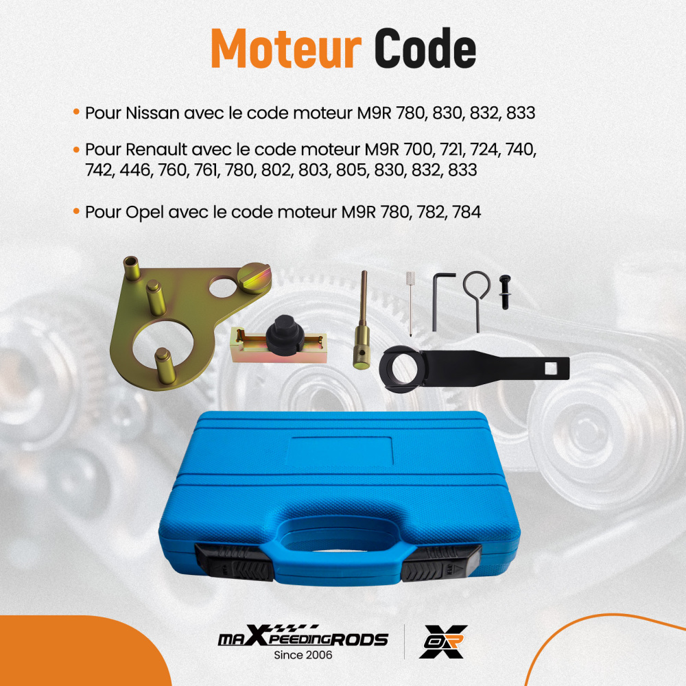 Timing Setting Tool Kit compatible for Renault 2.0 DCi M9R Megane Laguna Espace Traffic