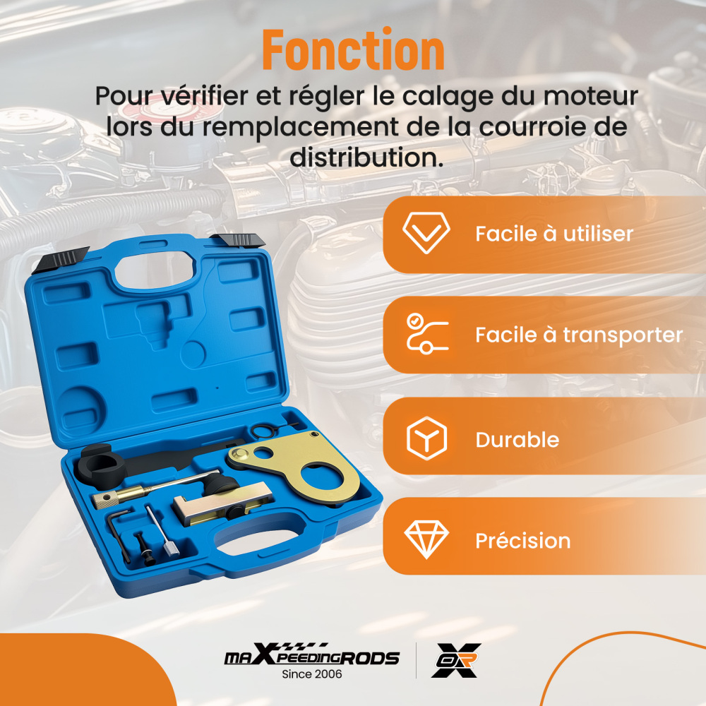 Timing Setting Tool Kit compatible for Renault 2.0 DCi M9R Megane Laguna Espace Traffic