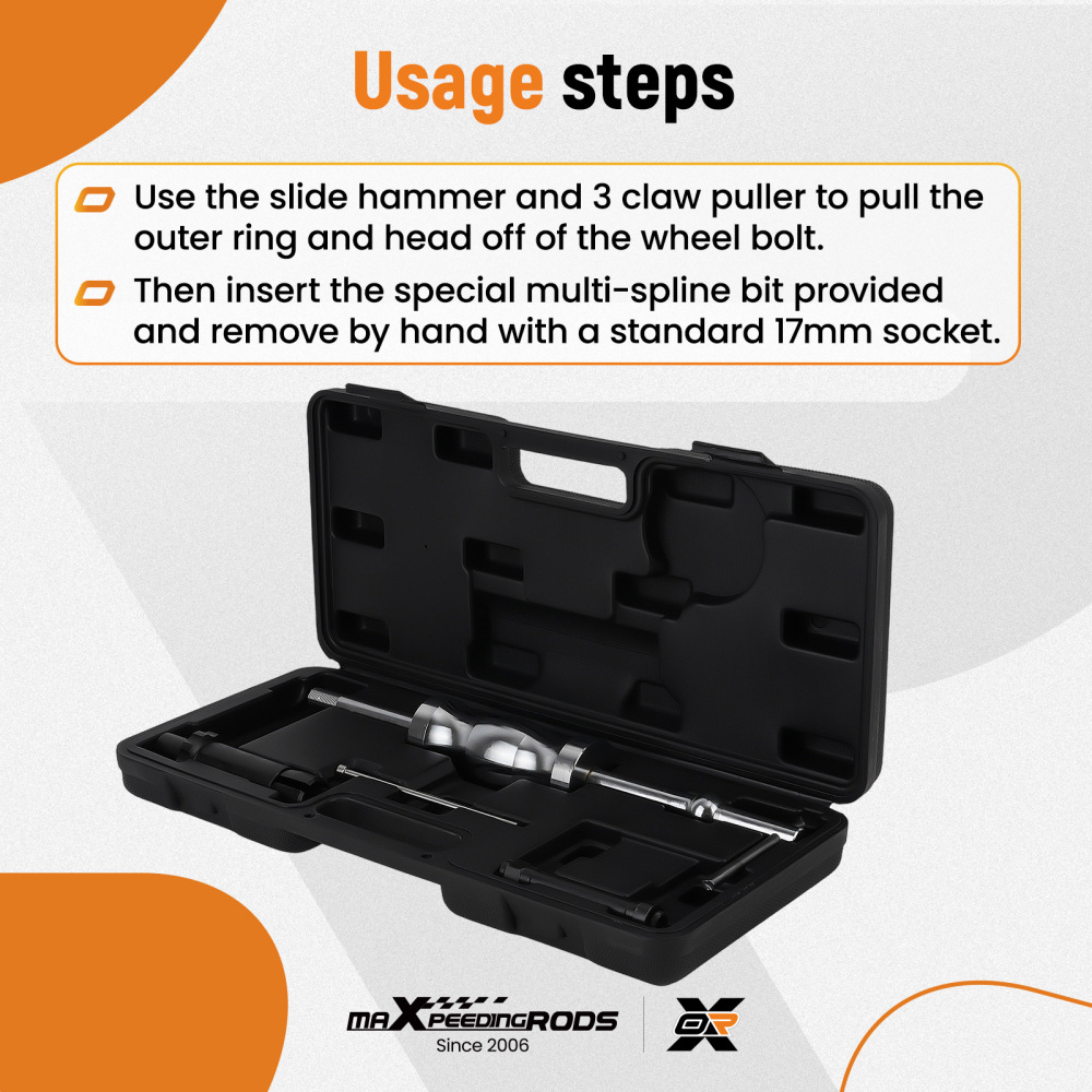 Heavy Duty Steel Locking Anti-theft Wheel Nut Removal Tool Set compatible for BMW Mini