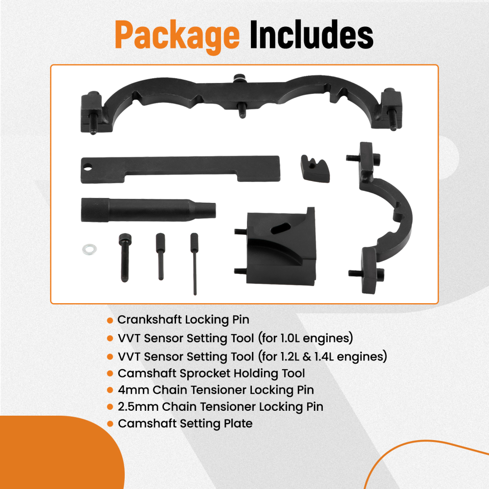Compatible for Vauxhall Opel ASTRA J CORSA D 1.0 1.2 7Pcs Chain Lock Turbo Timing Tool Kit