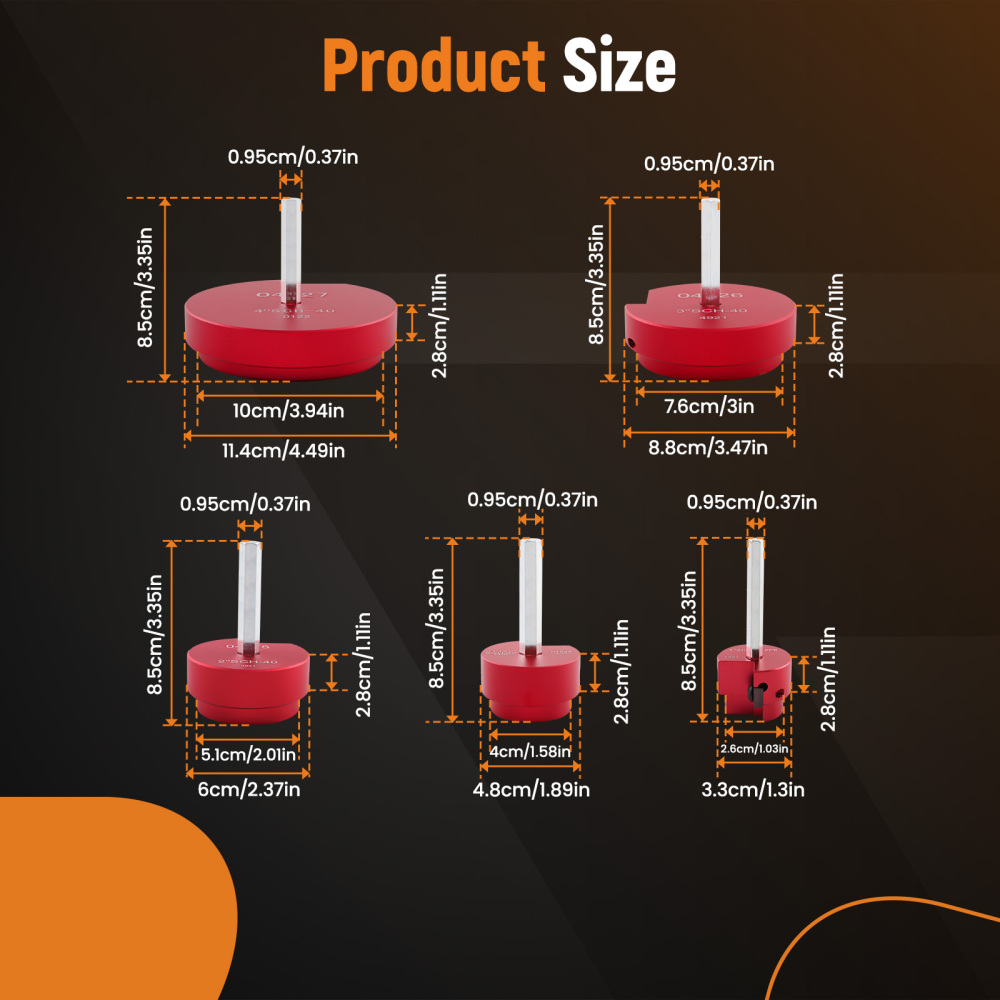 5Pipe Reamer Toolfor standard 1/2-inch drill bits and 3/8-inch hex wrenches