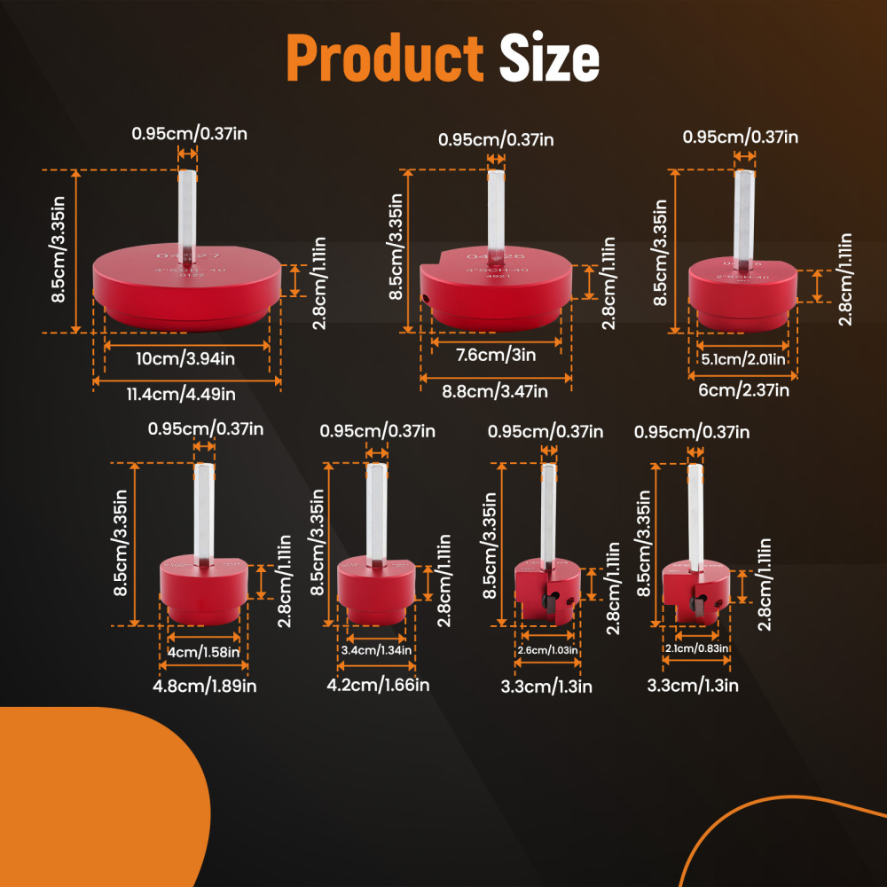 7pcs Pipe Fitting Reamer Fit into standard 1/2 inch drill.Shaft Size: 3/8