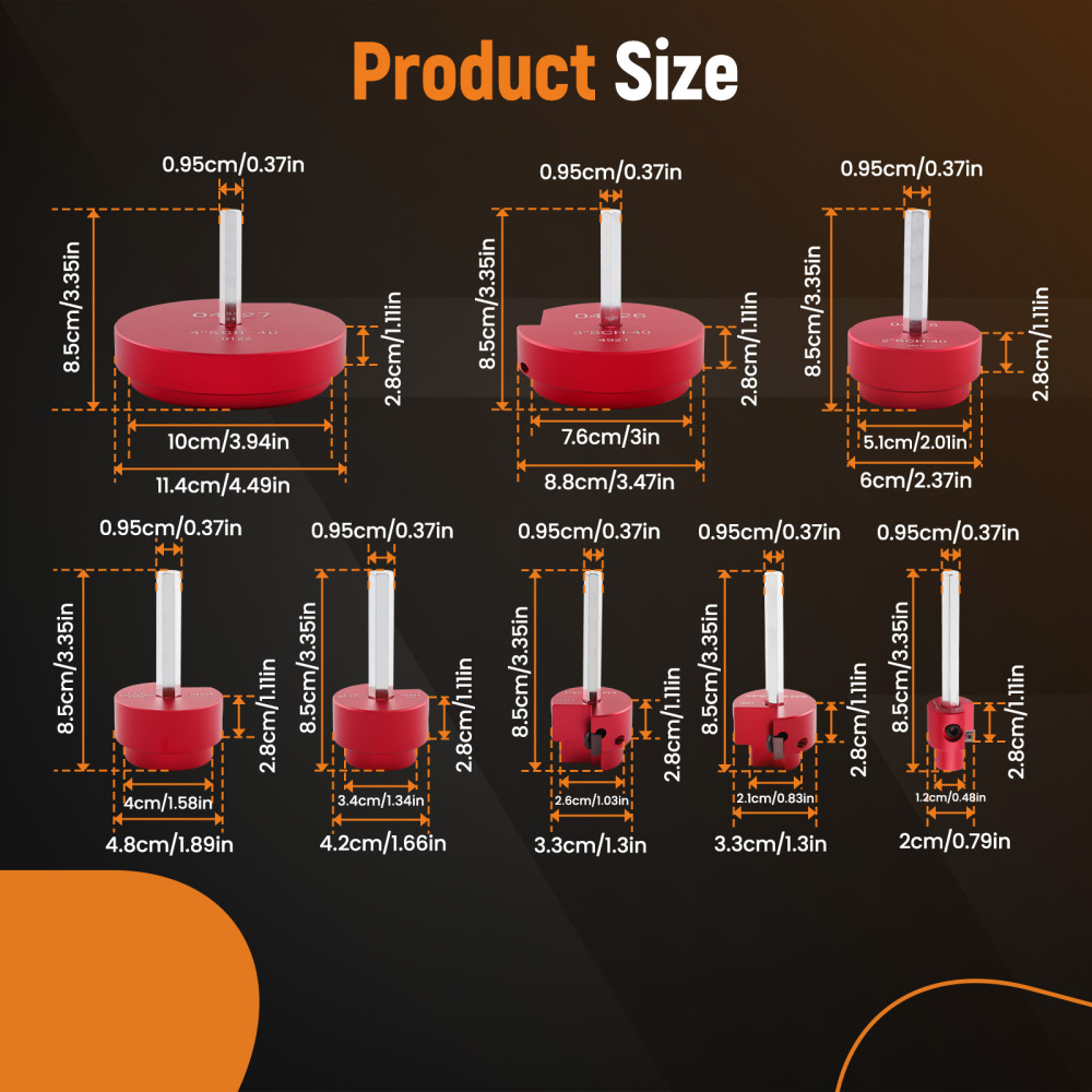 8pcs Plastic Pipe Fitting Reamer Fit into Standard 1/2 Inch Drill and 3/8 Inch