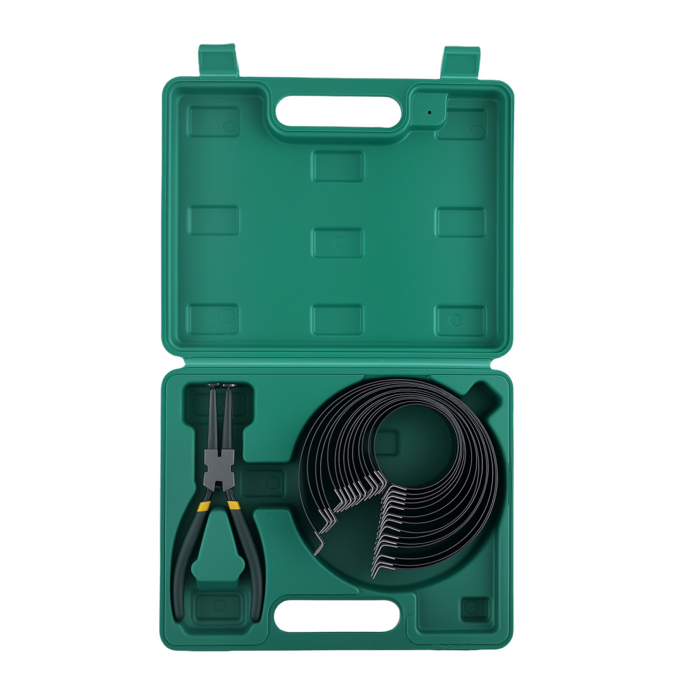 Engine 14 Piston Ring Compressor Cylinder Installer Pliers & 14 Band Tool Kit