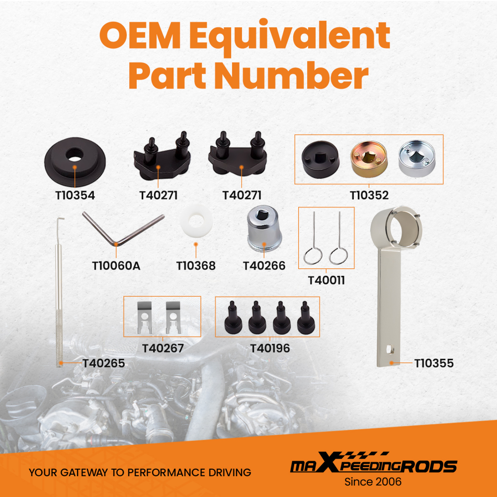 Compatible for Audi Compatible for VW 2.0 Turbo TFSI EOS GTI A3 A4 A5 A6 Q5 Timing Locking Tool Kit