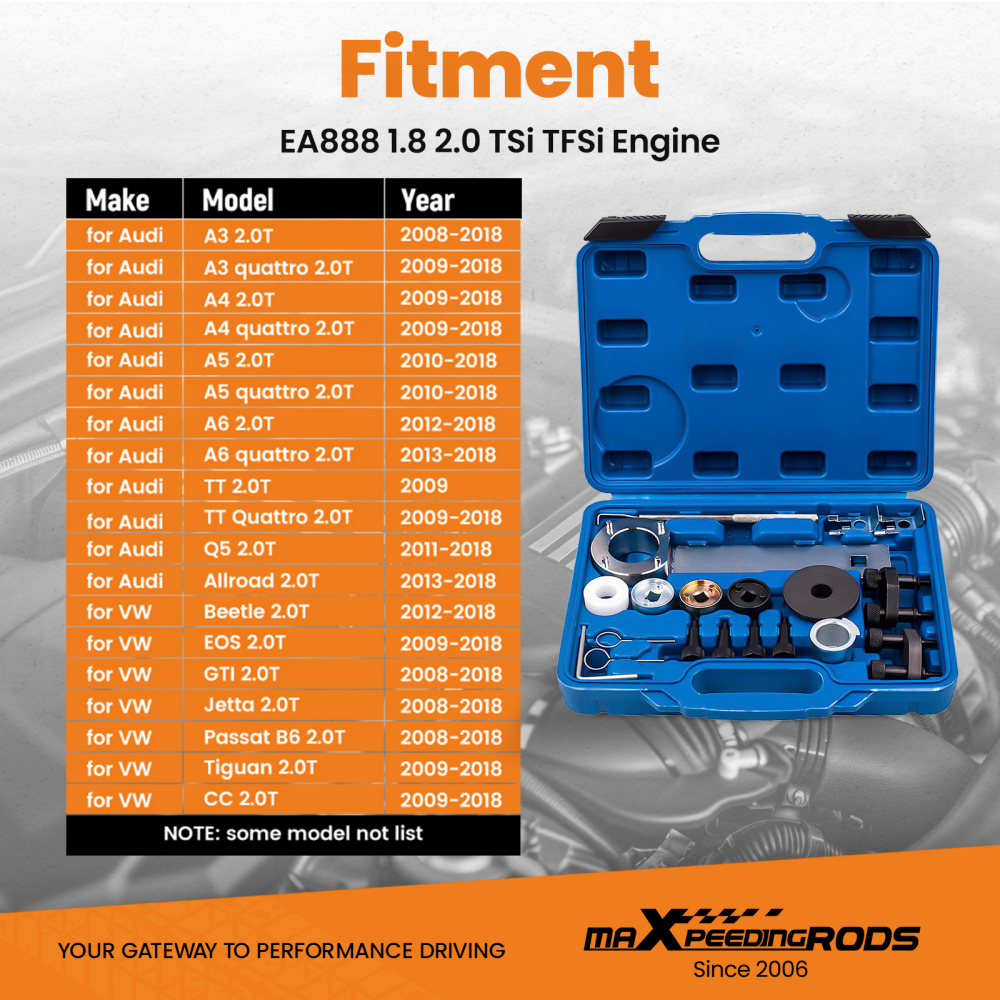 Compatible for Audi Compatible for VW 2.0 Turbo TFSI EOS GTI A3 A4 A5 A6 Q5 Timing Locking Tool Kit