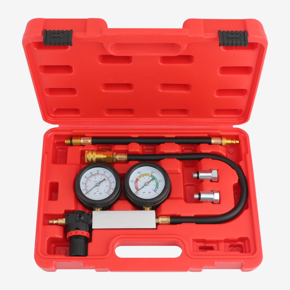 Cylinder Leak Tester Detector Petrol Engine Compression Leakdown Tool Kit