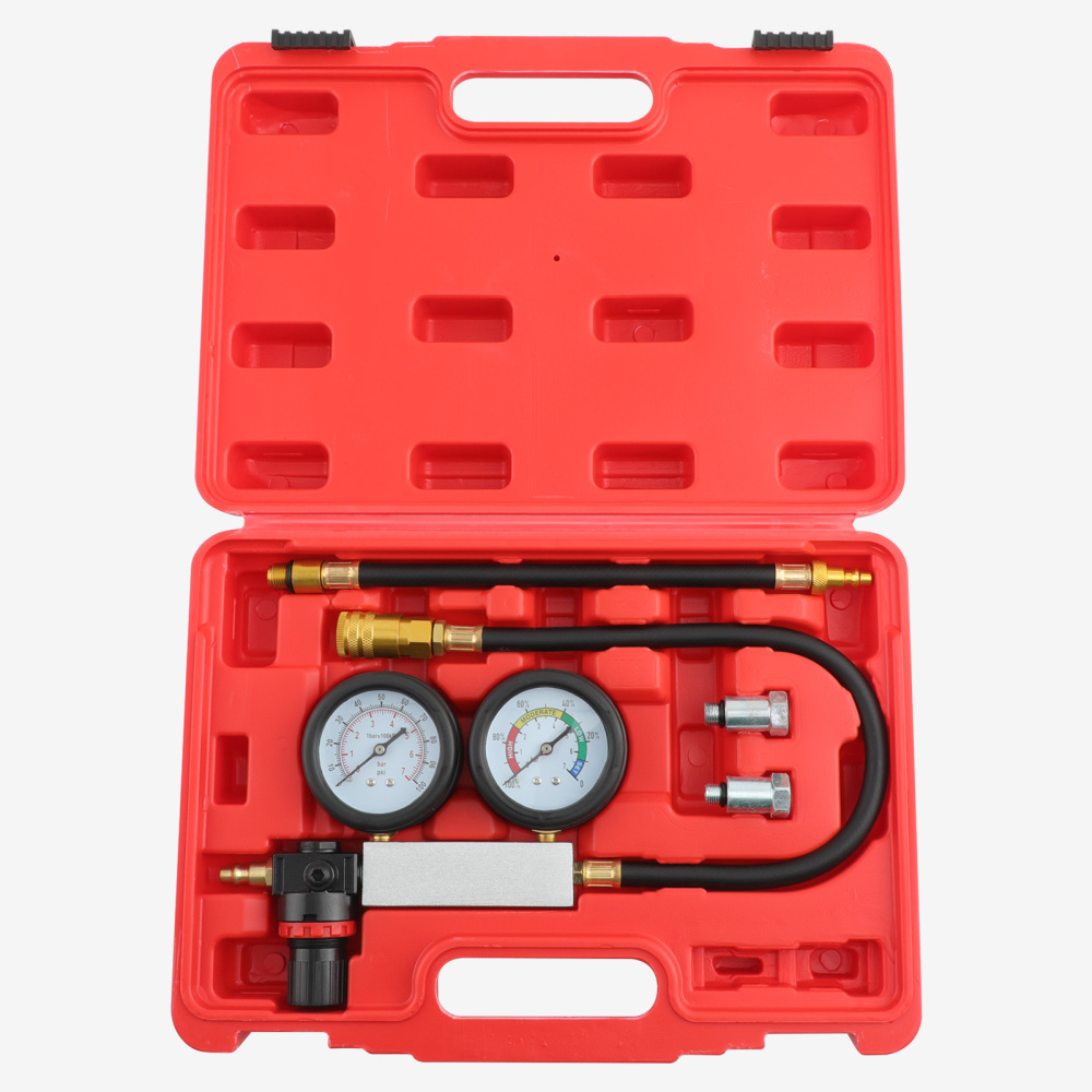 Cylinder Leak Tester Detector Petrol Engine Compression Leakdown Tool Kit