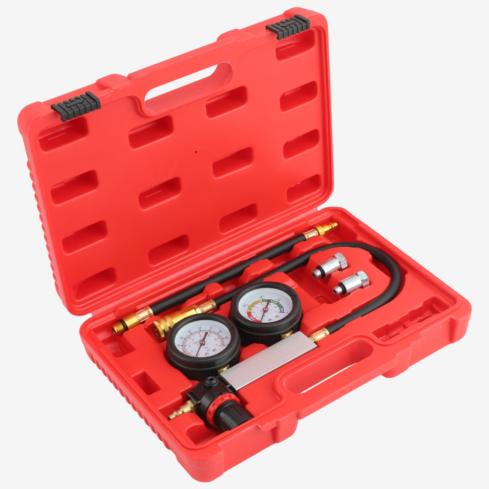 Cylinder Leak Tester Detector Petrol Engine Compression Leakdown Tool Kit