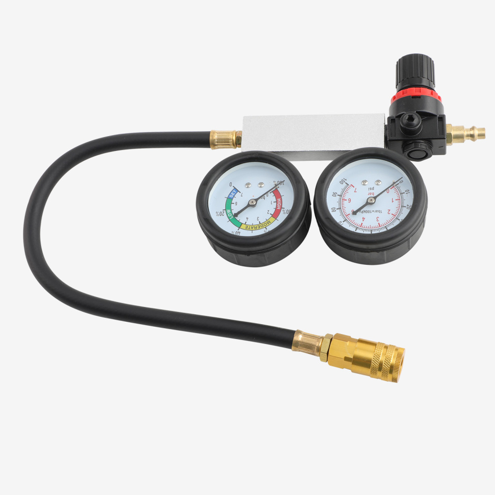 Cylinder Leak Tester Detector Petrol Engine Compression Leakdown Tool Kit