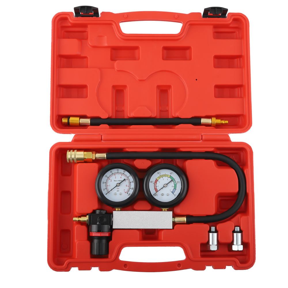 Cylinder Leakage Detector Tester Kit Petrol Engin Cylinder Leak Down Tester Kit