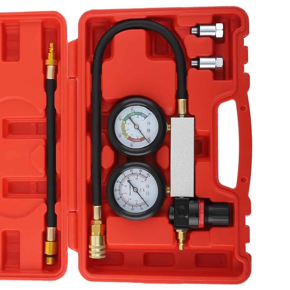 Cylinder Leakage Detector Tester Kit Petrol Engin Cylinder Leak Down Tester Kit