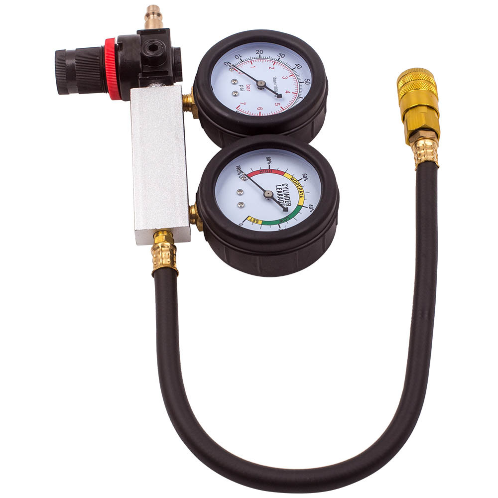 1 x Kit Di Riparazione per Auto Kit per Tester Di Rilevamento Perdite Motore Cilindro Perdite