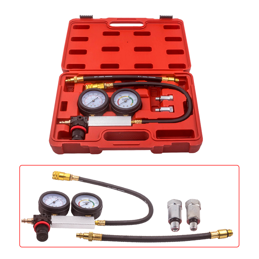 1 x Kit Di Riparazione per Auto Kit per Tester Di Rilevamento Perdite Motore Cilindro Perdite