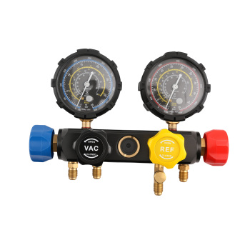 4-Way compatible for AC Gauge Set for R134a R22 R410a with Brass FittingsCharging Hoses