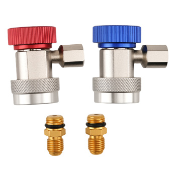 Compatible for AC Quick Connect Adapter Set for R134a System 1/4 SAE Male High Low Side Kit