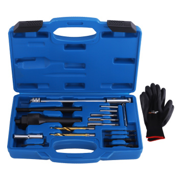 16pcs Outil d'alésage de bougie de préchauffage M8 M10 compatible pour Mercedes CDI compatible pour Audi VW Opel Réparation de filetage