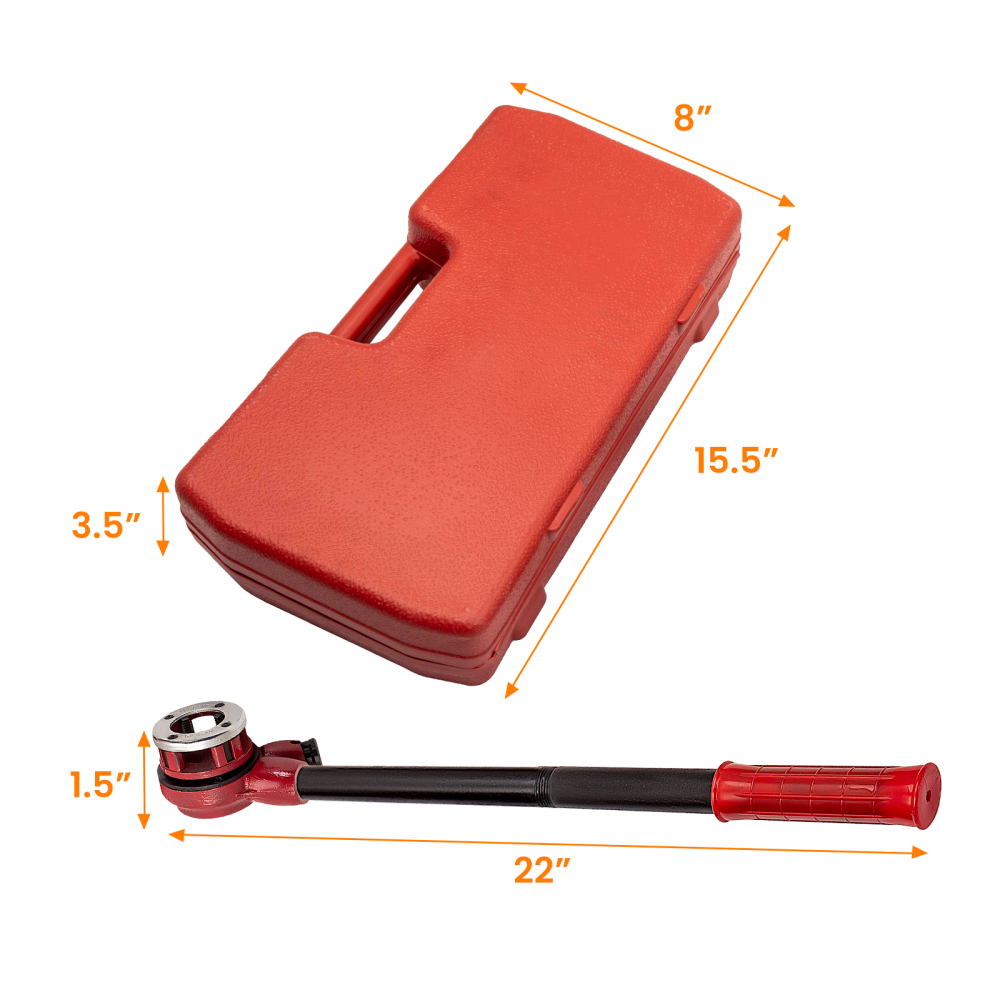 8x Pipe Threading Kit BSPT Thread Cutting Steel Threader Plumbers Set