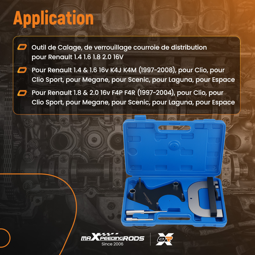 Timing Locking Setting Tool Kit compatible for Renault Clio Laguna Megane 1.8 & 2.0 16v