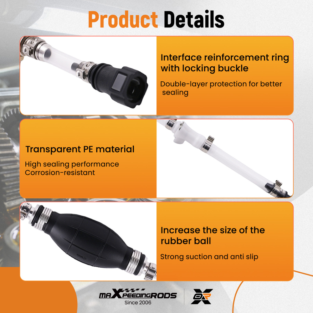 Fuel Line Tool Set compatible for Renault Ford PSA Clear Pipe Diesel Priming Bleeding Kit