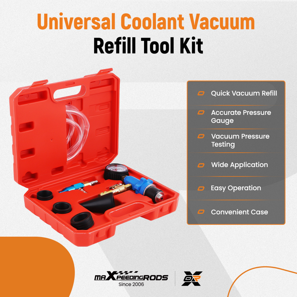 6pcs Vacuum Radiator Cooling System Vacuum Purge Coolant Refill Tool Kit