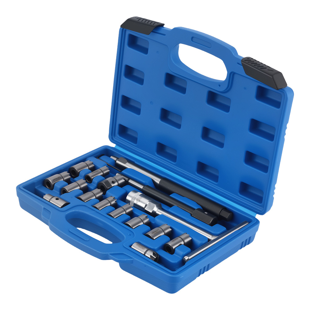 17pezzi Iniettore Diesel idraulici rimuove Kit iniezione Puller Strumento