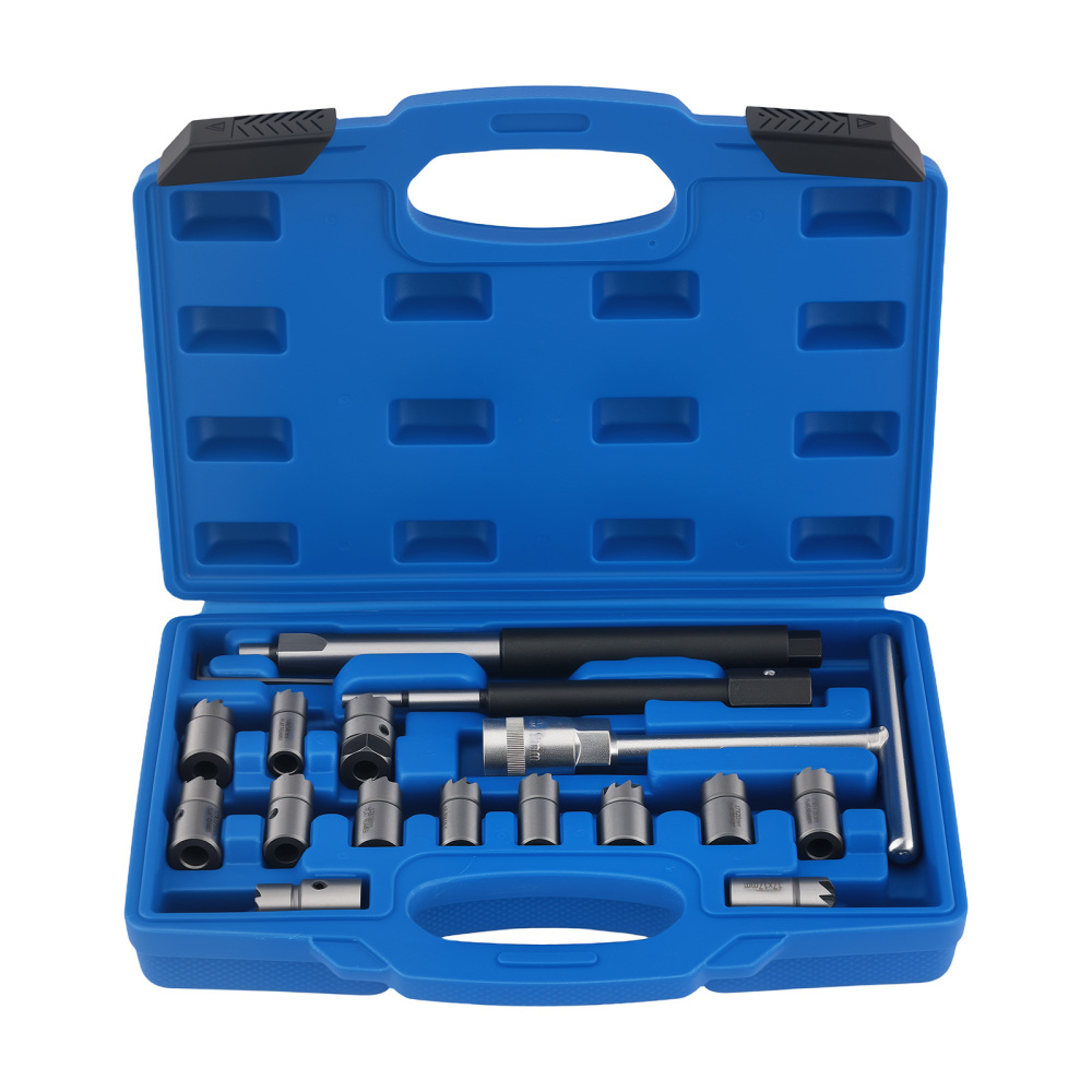 17pezzi Iniettore Diesel idraulici rimuove Kit iniezione Puller Strumento