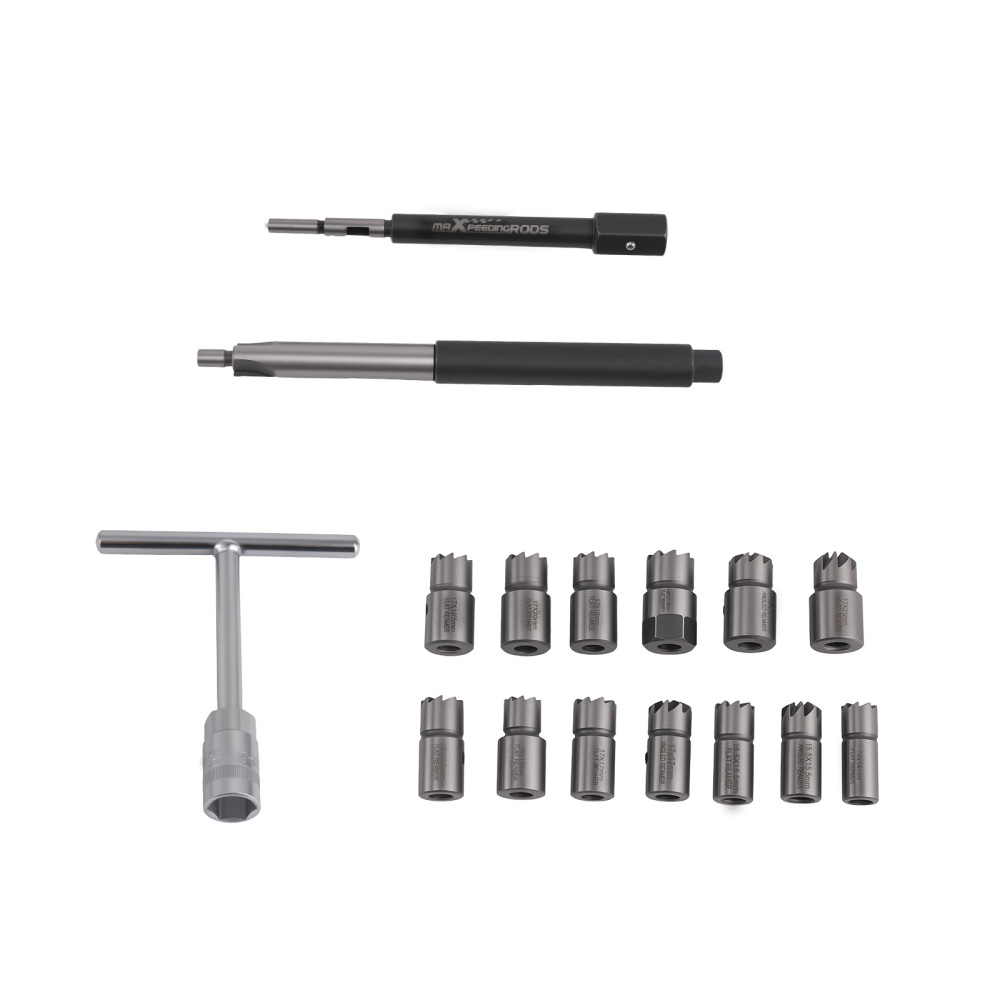 17pezzi Iniettore Diesel idraulici rimuove Kit iniezione Puller Strumento