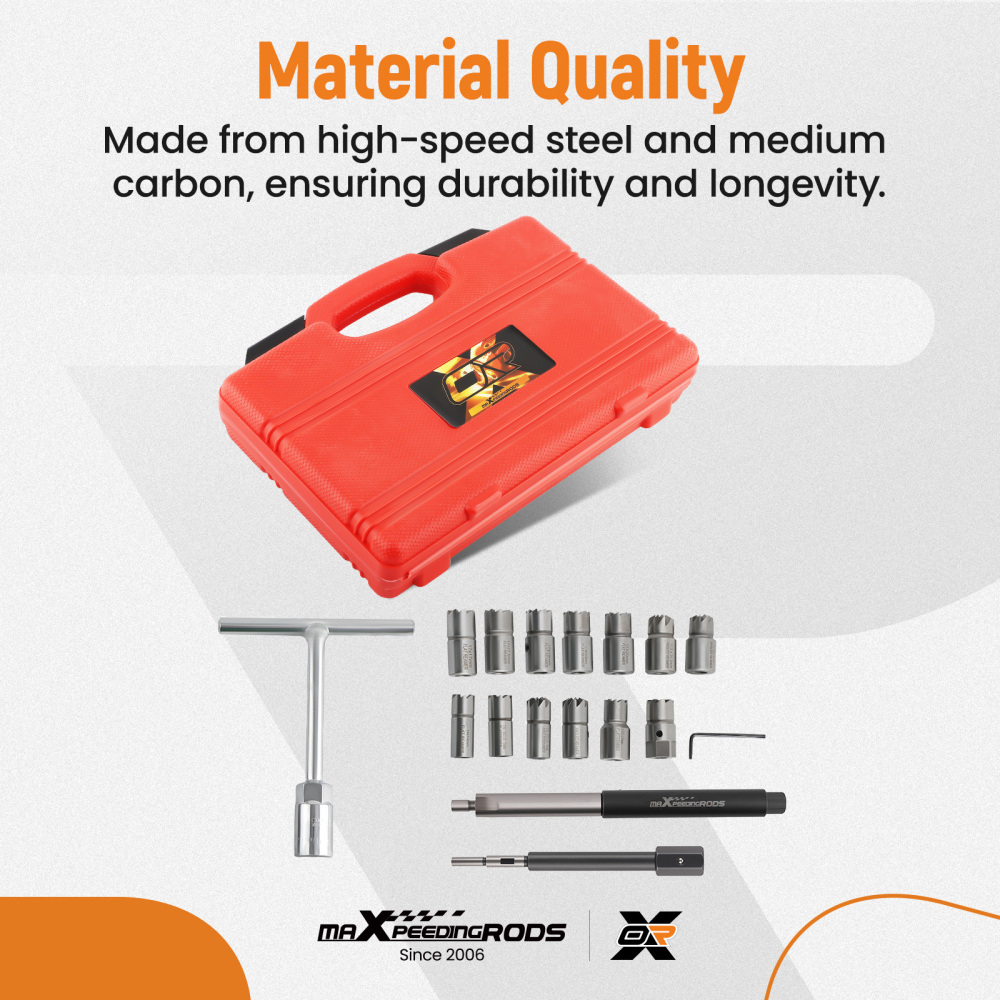 Diesel Inyector Asiento Cortador Limpiador Universal 17pcs compatible para Mercedes-Benz