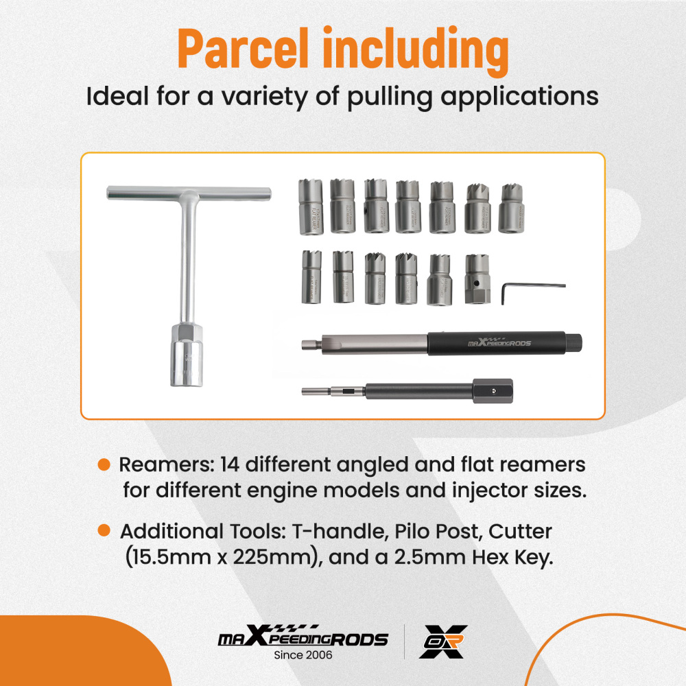 Diesel Inyector Asiento Cortador Limpiador Universal 17pcs compatible para Mercedes-Benz