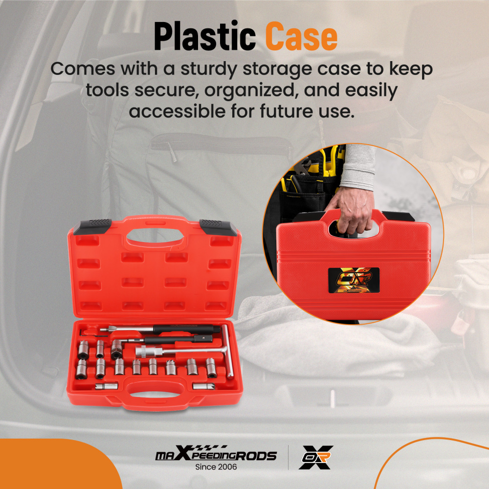 Diesel Inyector Asiento Cortador Limpiador Universal 17pcs compatible para Mercedes-Benz