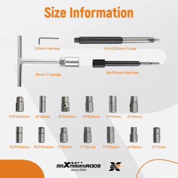 Compatible for BMW Mercedes compatible for Ford VW Audi CDI 17pcs Diesel Injector Seats Cutter Cleaner Set 