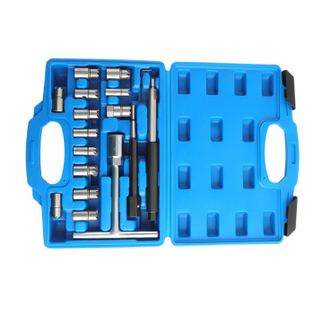 Compatible for BMW Mercedes compatible for Ford VW Audi CDI 17pcs Diesel Injector Seats Cutter Cleaner Set 