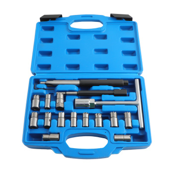 Compatible for BMW Mercedes compatible for Ford VW Audi CDI 17pcs Diesel Injector Seats Cutter Cleaner Set 