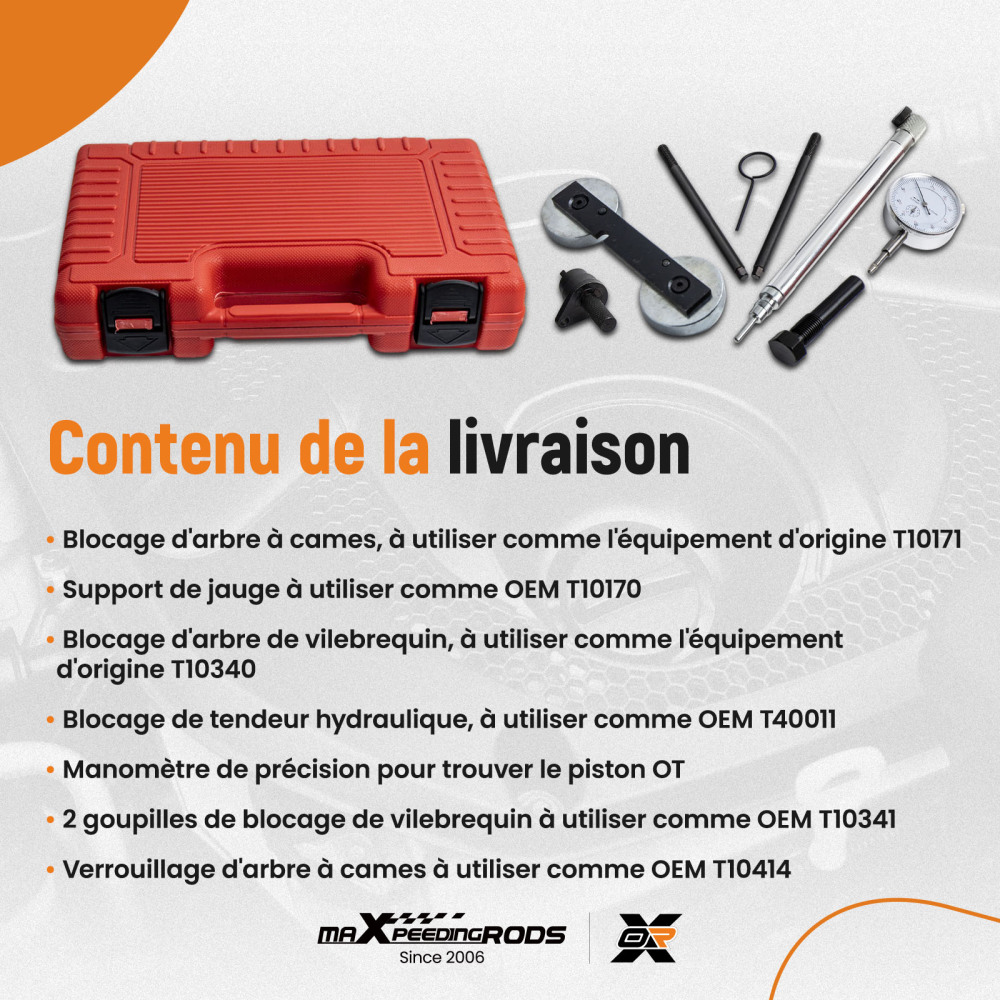 Engine Timing Locking Tool Kit compatible for VW TOURAN Passat EOS compatible for Audi A3 1.2 1.4 1.6