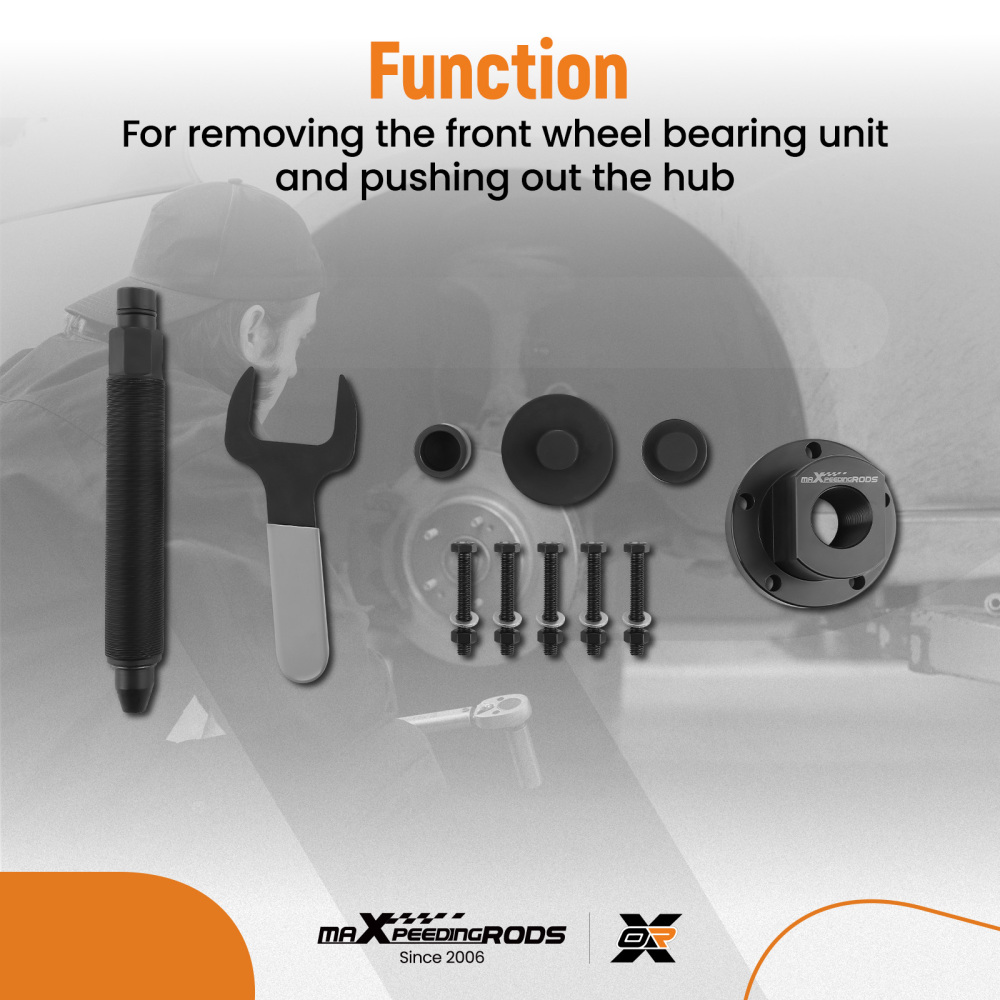 Front Wheel Drive Bearing Removal Press Adapter Puller Wheel Hub Tool compatible for Ford