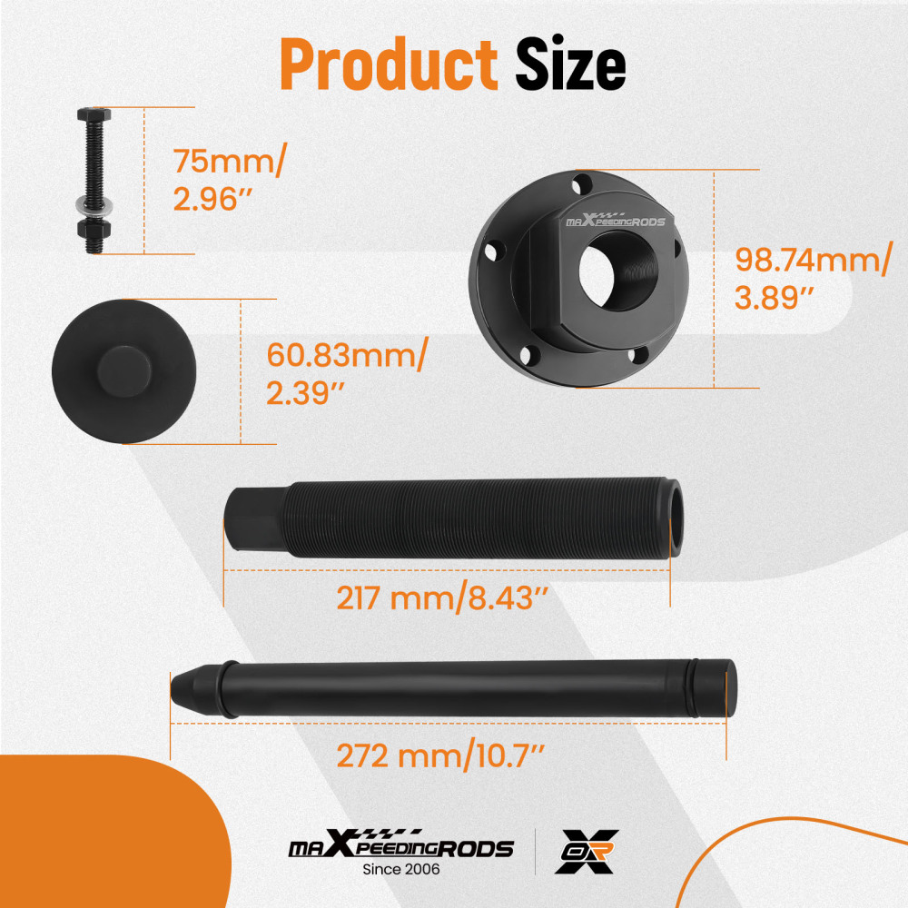 Front Wheel Drive Bearing Removal Press Adapter Puller Wheel Hub Tool compatible for Ford