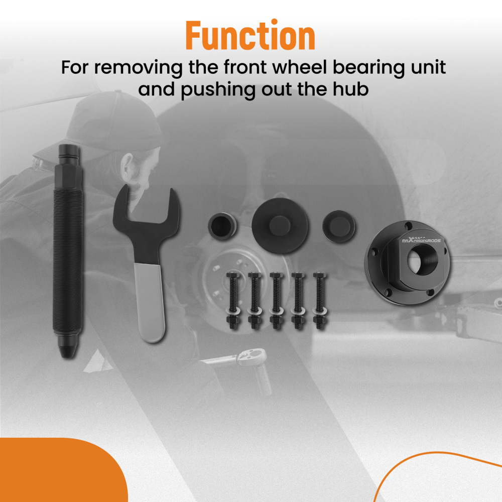 Front Wheel Drive Bearing Removal Press Adapter Puller Wheel Hub Tool compatible for Ford