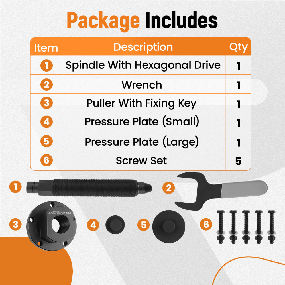 Front Wheel Drive Bearing Removal Press Adapter Puller Wheel Hub Tool compatible for Ford