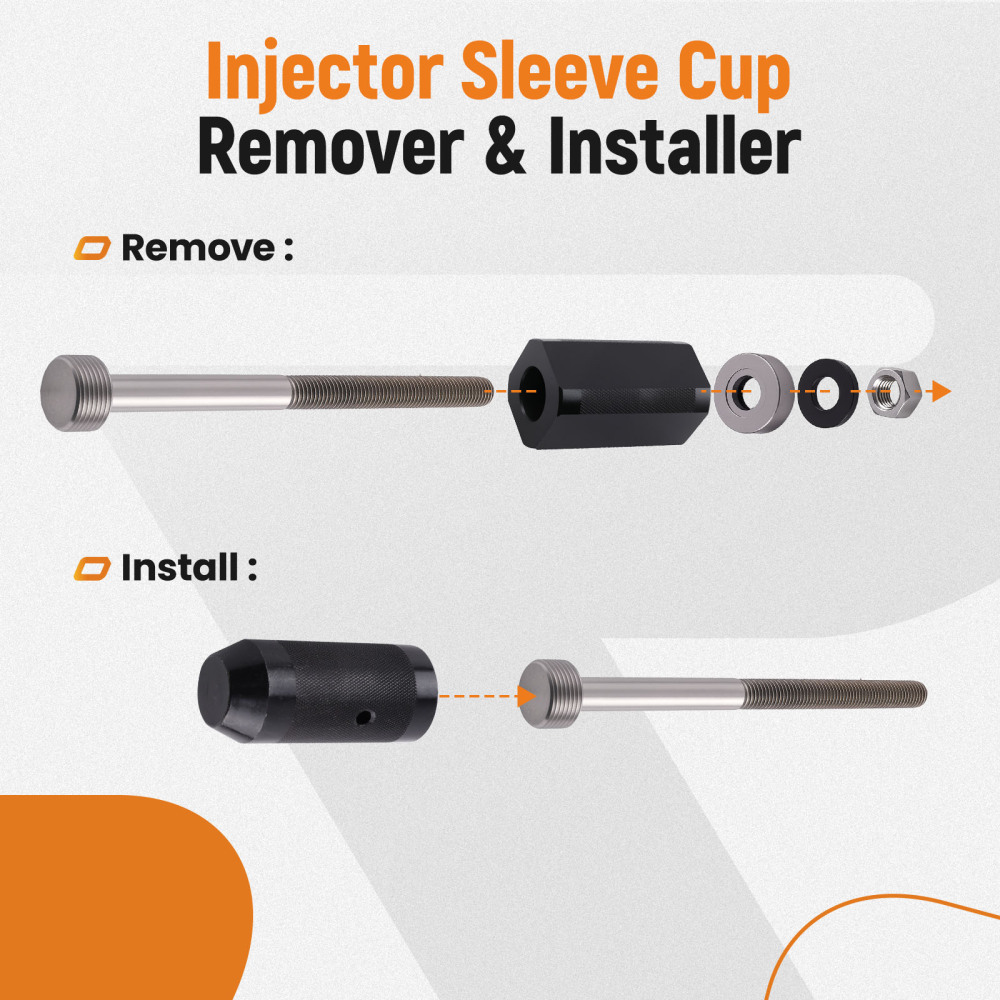 6PC Injector Sleeve Tool Kit forCAT compatible for Caterpillar C10 C12 C15 C18 3406E 9U-6891