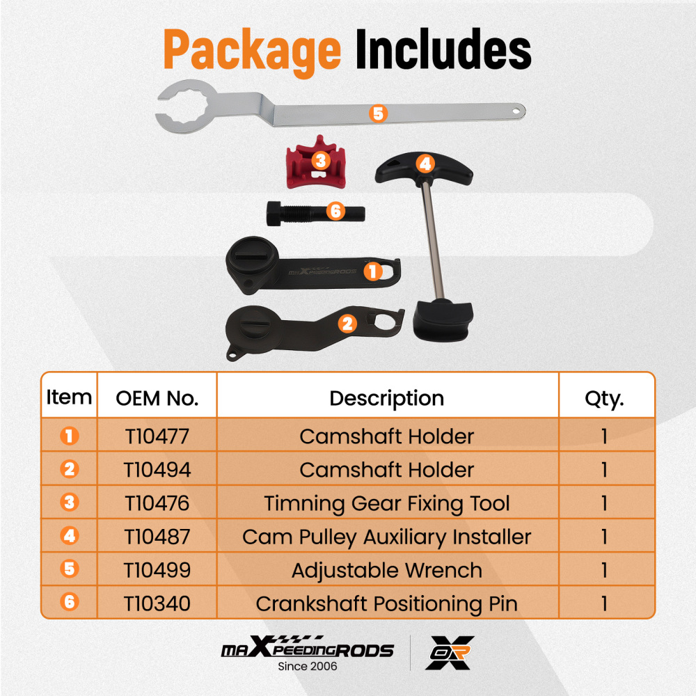 Petrol Engine Camshaft Timing Tool Kit compatible for VW Golf VII Jetta compatible for Audi A1 A3 2012+