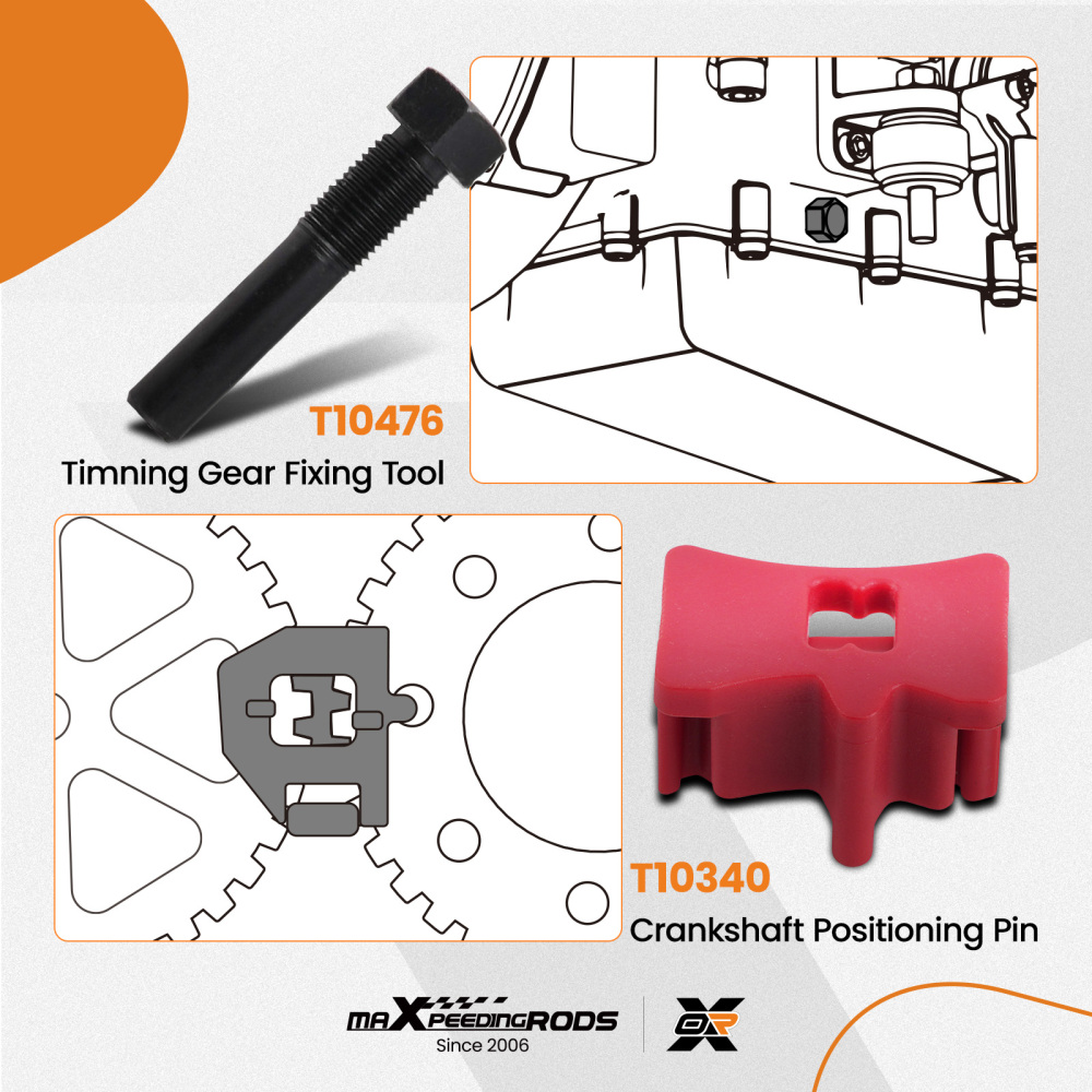 Petrol Engine Camshaft Timing Tool Kit compatible for VW Golf VII Jetta compatible for Audi A1 A3 2012+