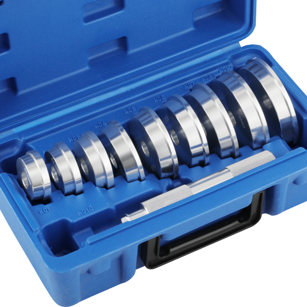 11pcs Ensemble dextracteur de roulement de roue Ensemble de changement doutil