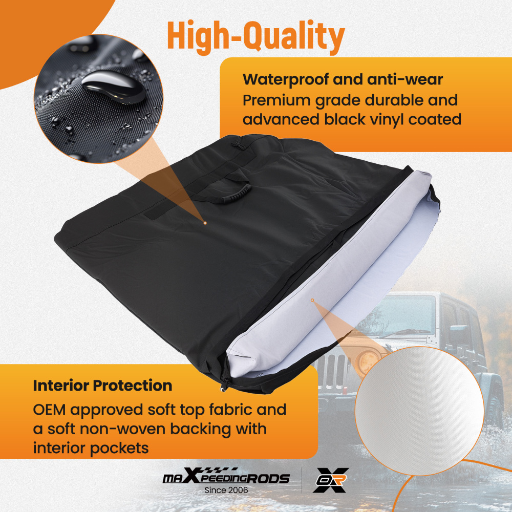 Freedom Panel Hard Top Storage Bag compatible for Jeep Wrangler JK JL 2007-2020 2/4-Doors
